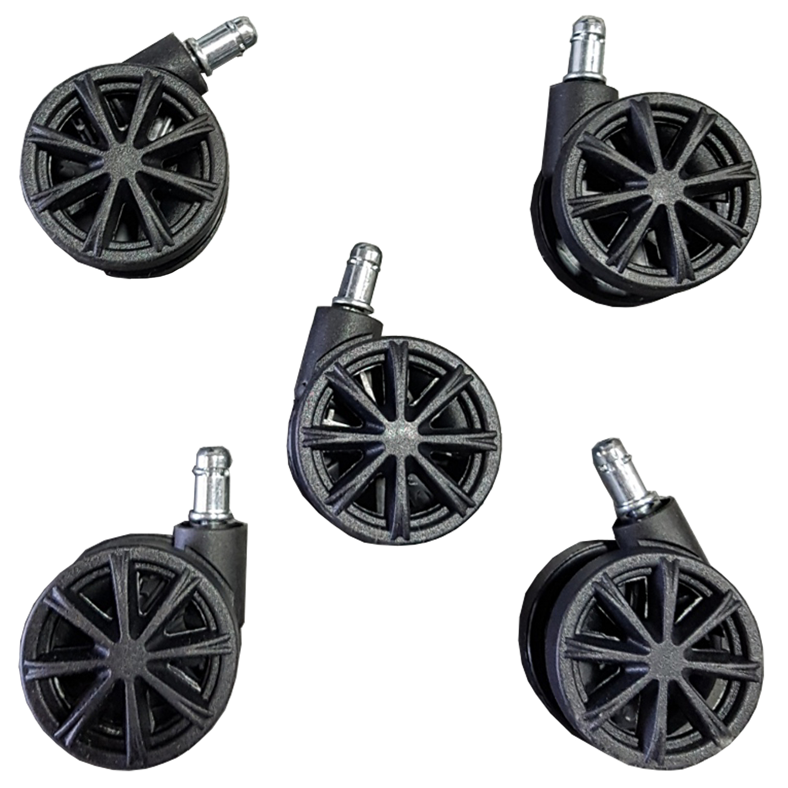 PRISP Office Chair Caster Wheels, 5pk Replacement Wheels, Office