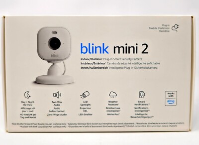 Blink Mini 2 smarte Überwachungskamera Gegensprechfunktion Bewegungserfassung