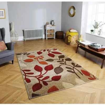 Tapis touffeté main design abstrait multicolore tissé tapis touffeté laine fi... - Photo 1/4