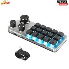 Macro Programming Keyboard 15 Button 3 Knobs Custom Game Keyboard With Bluetooth