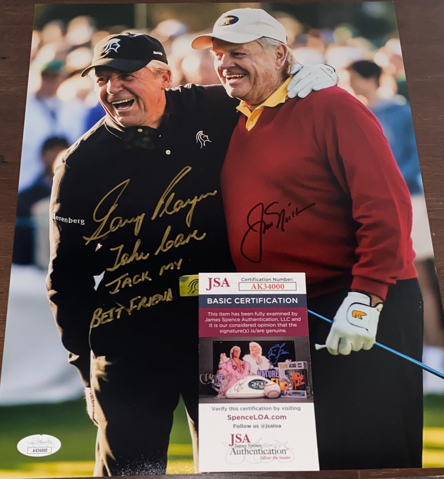 Jack Nicklaus Autographed Signed & Gary Player 11x14 Photo Masters Golf JSA N1 