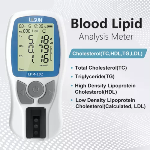5 in 1 Optics Blood Lipid Analyzer Total Cholesterol (TC) with 10pcs Strips