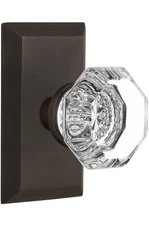 Nostalgic Warehouse STUWAL_PSG_238_NK Waldorf Lead Crystal - Passage Bronze