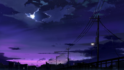 Anime night art sky moon urban dark power CCG Gaming Mat Desk