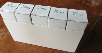 MULLARD 6111 6111WA JAN PHILIPS 5 piezas Válvula de tubo NOS. CAJA MILITAR