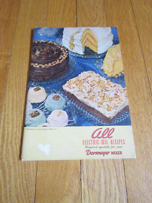 Vtg Dormeyer Mixer All Electric Mix Recipes Booklet Cookbook 1946 Egg Souffle
