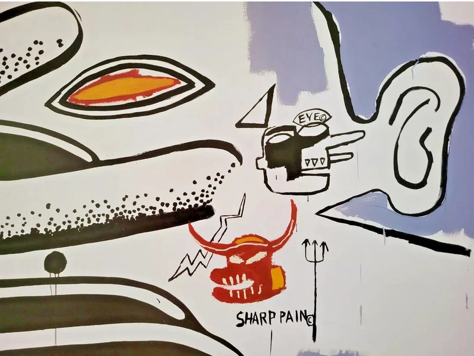 BASQUIAT x WARHOL - CARTEL DE EXPOSICIÓN ORIGINAL - TAMAÑO 17,8" X 23,7" - 1997 Foto 2 de 3