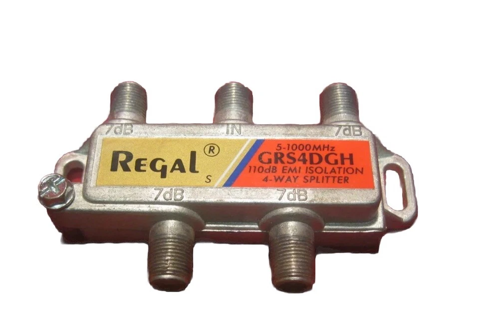 Regal GRS4DGH And GRS2DGH 4Way 2Way 7db Splitter 5-1000MHz 110dB EMI Isolation - Image 4 of 4