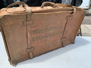 vintage leather suitcase ebay