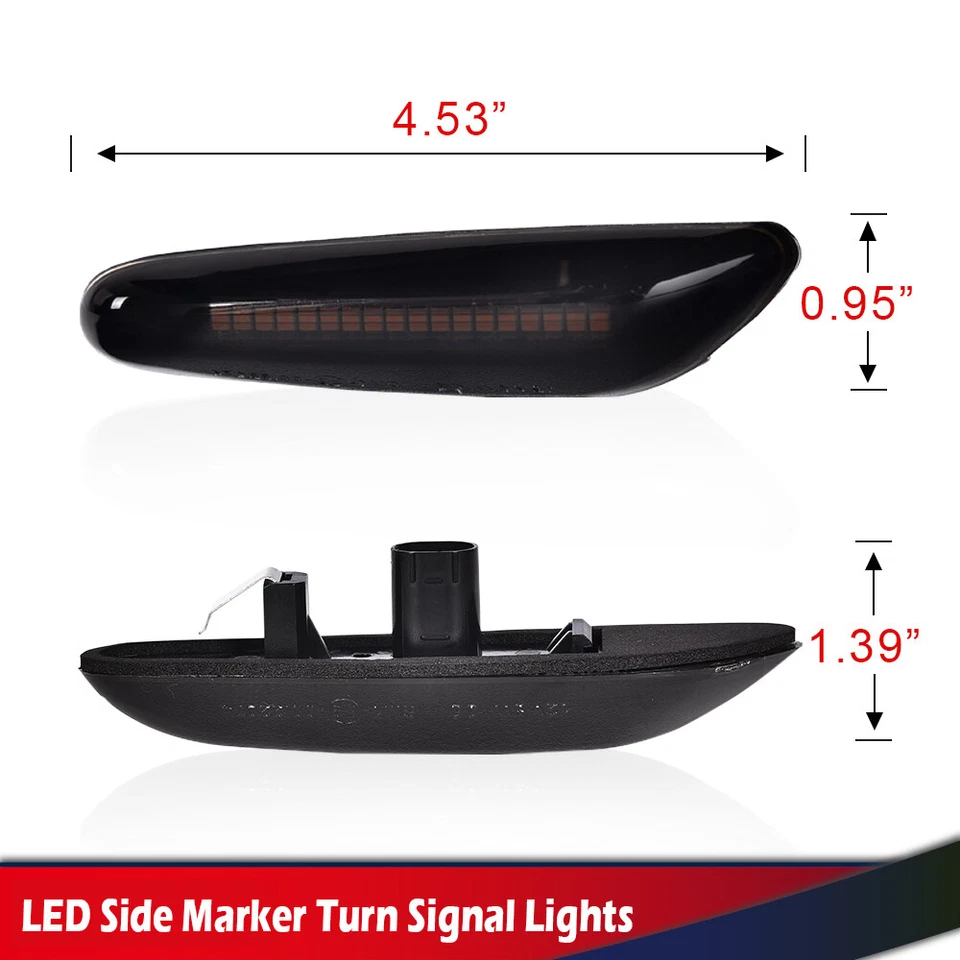 Luz de señalización lateral LED ahumada apta para BMW 325i 328i Foto 2 de 4