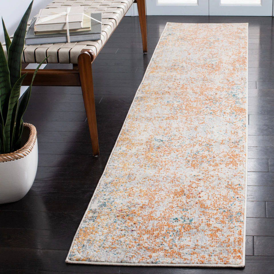 Alfombra SAFAVIEH Madison Collection MAD453B Marfil/Naranja Foto 3 de 4