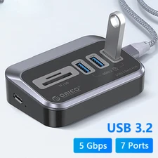 Docking Station Hub Type C Splitter Adapter Multi Ports with SD Card Reader New