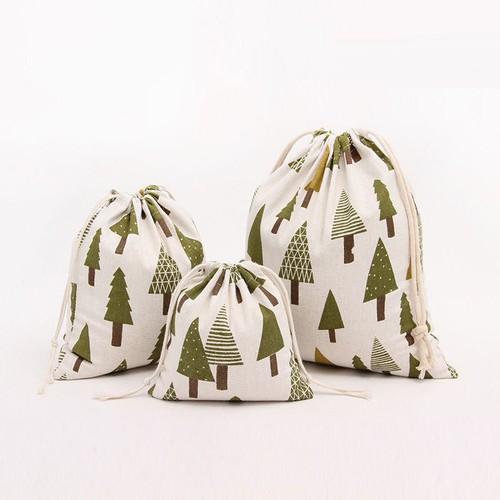 Cotton Linen Drawstring Storage Bag Candy Gift Pouch Outdoor Portable Bag 140AU - Picture 14 of 16