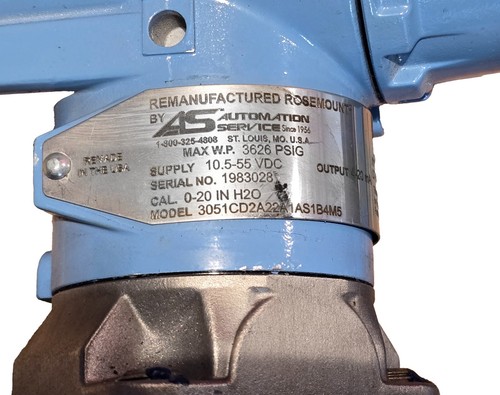 Emerson Rosemount 3051CD2A22A1AS1B4M5 Zespół przetwornika ciśnienia 3626 PSIG - Zdjęcie 5 z 7