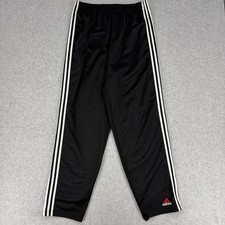Vintage Adidas Sweatpants Mens XL Black Snap Button Break Away 90s Striped USA