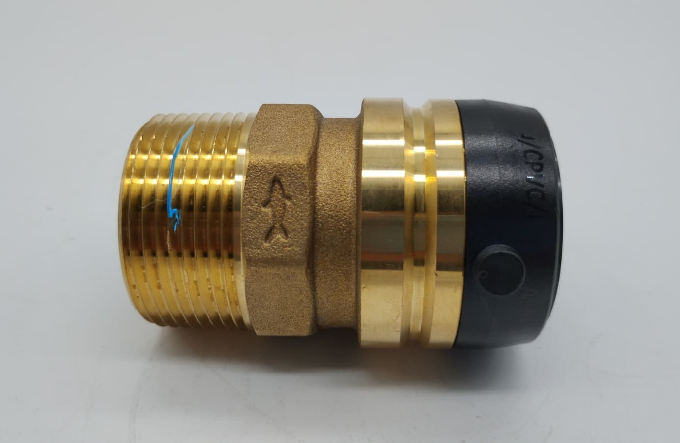 SharkBite MNPT Adapter Push-to-Connect Brass Plumbing Fitting for PEX CPVC Pipes