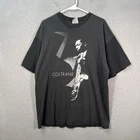 Vintage 90s John Coltrane Graphic T-Shirt Mens Size XL Black Jazz USA Made