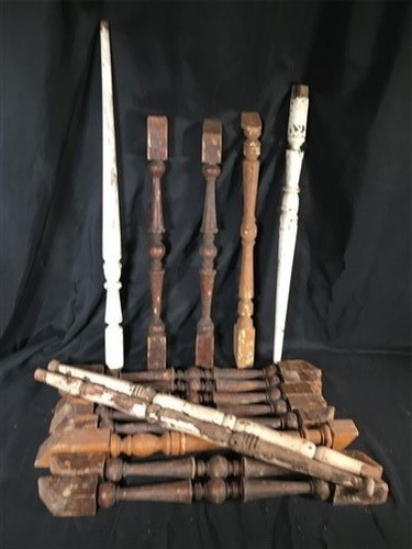 Lot Wood Spindles, Architectural Salvage Fretwork Furniture House Trim A5, 