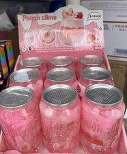 Case Of Peach Slime Glitter in 9 Clear Plastic Jar