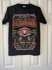 San Francisco 49ers Faithful Then Faithful Now Shaka Wear T-Shirt Adult Size Sma