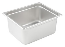 6-Inch Anti-Jamming Steam Pan Half 24-Gauge Stainless Steel