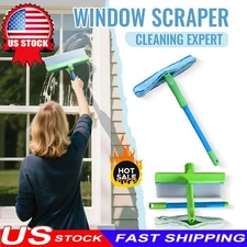 2 In 1 Recyclable Silicone Window Scraper Kit Car Mop Cleaning Tools US