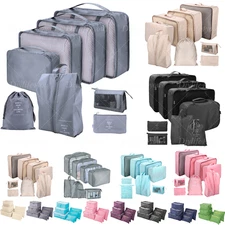 8x Packing Cubes Luggage Organizer Storage Bags Suitcase for Travel Accessories
