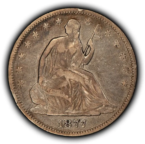 1877-S 50c Seated Liberty Silver Half Dollar - Fine - SKU-Z6503