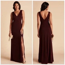 BIRDY GREY Shamin Size S Crepe Bridesmaid Formal Dress Cabernet Red Wine NEW