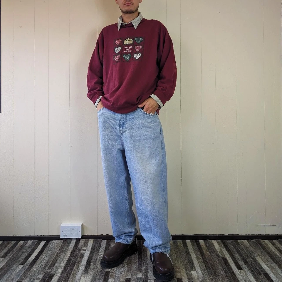 Vintage Burgundy Crewneck Jumper - Image 3 of 4