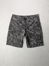 Simms Solarflex Shorts Mens 38 Board Swim Fishing Outdoor Gray Black Camo