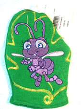 PIXAR "A BUGS LIFE" DOT CUTE PURPLE BUG BATH MITT