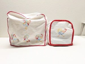 2 Vintage Embroidered Appliance Covers! Chickens Roosters! 🐔 🐤🦃