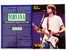 NIRVANA~KURT COBAIN LIVE~1993 POSTER & ARTICLE~FULL PAGE MAGAZINE PINUP CLIPPING