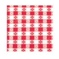 Winco TBCS52R 52" x 52" Red Check Tablecloth