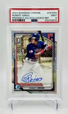 Robert Arias 2024 Bowman Chrome 1st Auto RC HTA Choice Refractor /150–PSA 9 Mint