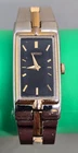 VTG Seiko Quartz Watch 2E20-7479 Women Dual Tone Rectangle Analog New Battery 6"