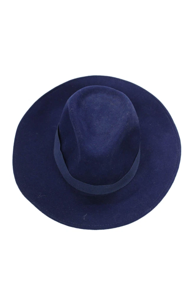 Sombrero informal Reiss para mujer de gamuza forrado con textura Stetson azul marino OS Foto 2 de 4