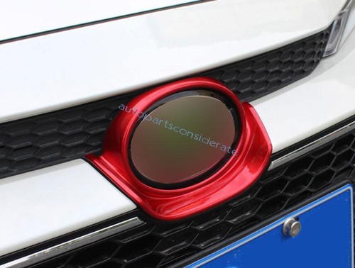 Marco de rejilla central superior delantero rojo brillante rojo para Toyota Corolla 2020-2023 2024 - Imagen 4 de 7