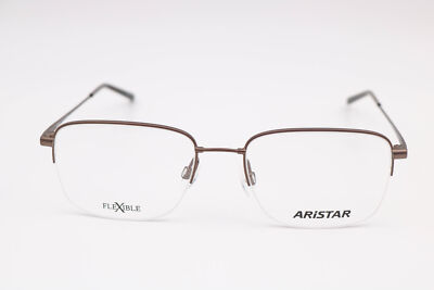 Aristar Charmant Brown Rectangle Ar30732 535 Eyeglasses Frames 55-19-145