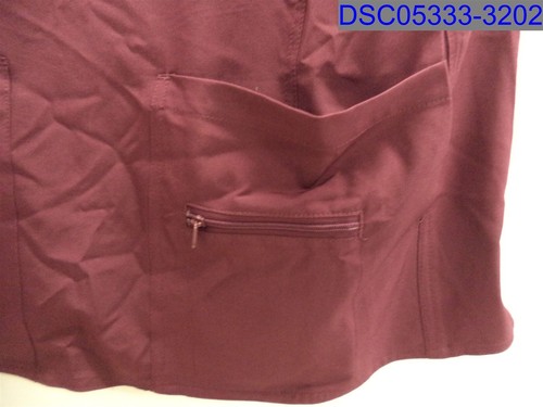 Medcouture, Women's Red/Wine Scrub Top Size=XL, Armpit to Armpit=22", Length=29" - Picture 3 of 6