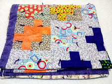 Pretty Handmade Patchwork Tied Quilt Throw Blanket 41x70" Quilt Ladies Calico St