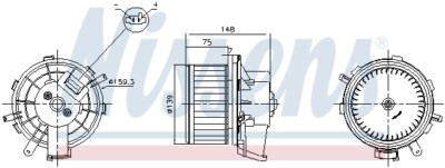 87622 NISSENS Innenraumgebläse für CITROËN,OPEL,PEUGEOT,VAUXHALL
