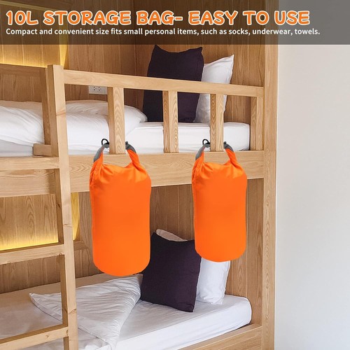 R2Depot Waterproof Dry Bag, 5L/10L/20L/40L/70L Storage Bag for 10L, Green - Picture 3 of 7