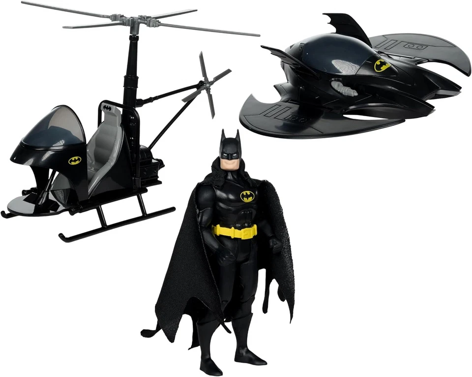 McFarlane DC Super Powers Batman Batwing Whirlybat 3pk Gold Label Figure Set - Image 2 of 4