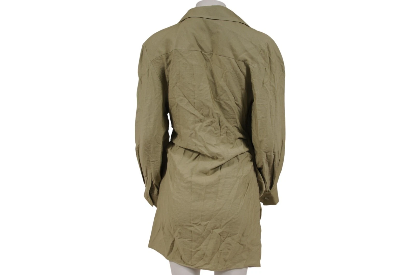 Mini abito donna Jacquemus La Robe Bahia raccolto taglia FR 40 L verde oliva