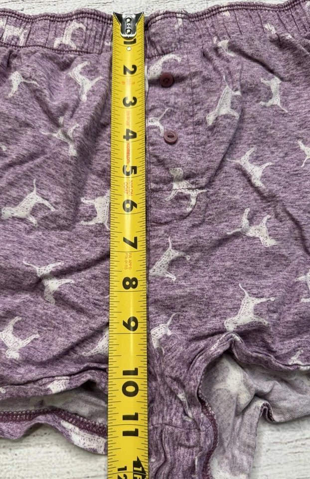 Lindo pijama de franela rosa Victoria's Secret para dormir corto cuadrado púrpura logotipo de perro L Foto 4 de 4