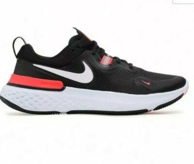 Nike React Miler Uk 9,5 schwarz weiß Laser Crimson neu mit Etikett CW1777 001 Herren Sportschuhe