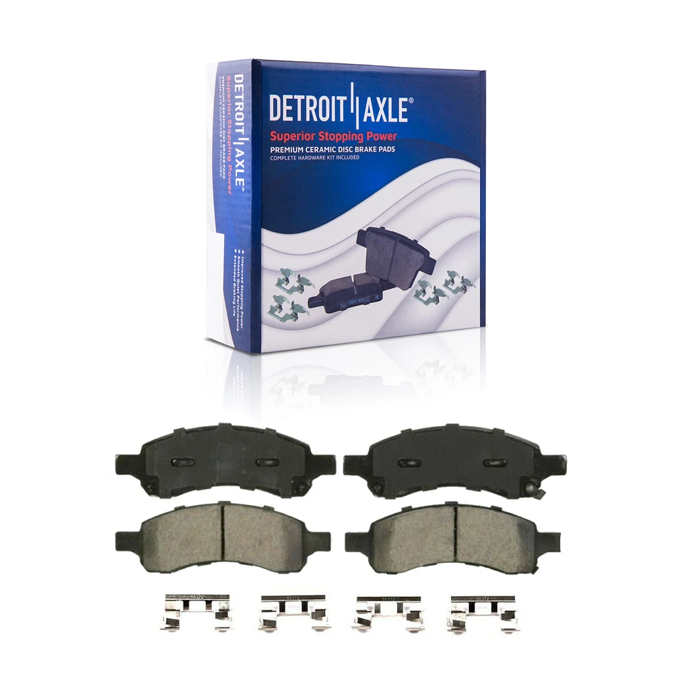 Front Drilled Rotors Brake Pads for Buick Enclave Chevrolet Traverse GMC Acadia - Image 4 of 4
