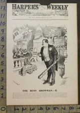 1906 POLITICAL ROOSEVELT SATIRE RAILROAD BILL HUMOR COMIC PRESIDENT SENATE 28047